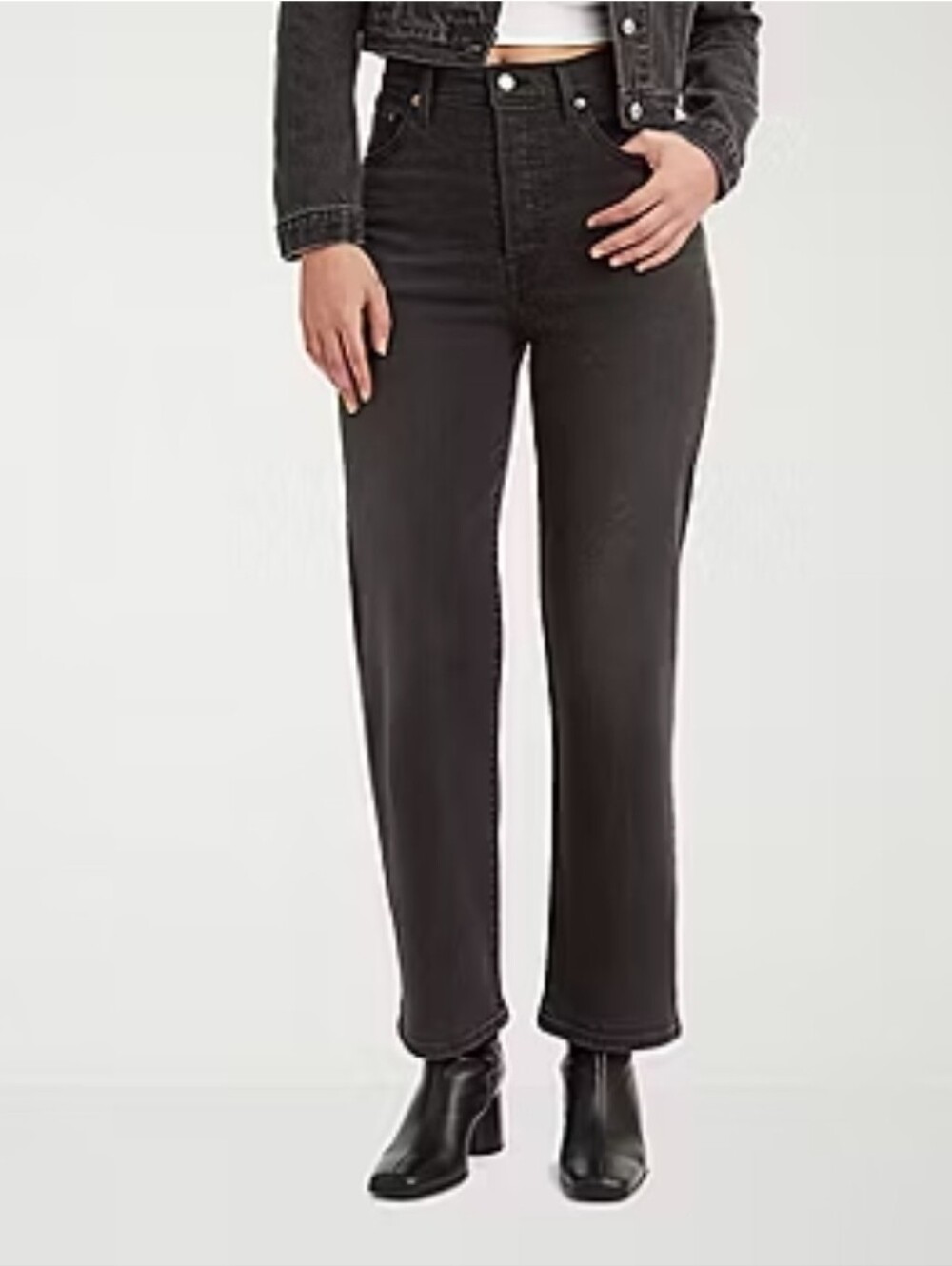 womens 31 black jean ribcage levis jeans